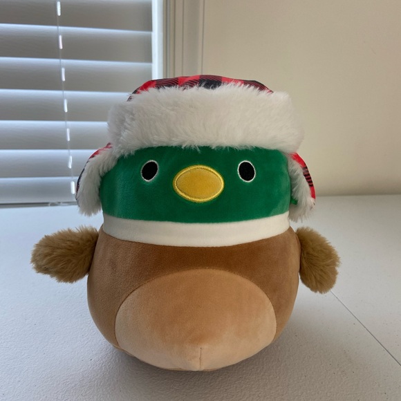 Squishmallows Other - NWOT Avery the Duck with plaid hat 8 inch Squishmallow plush stuffed animal